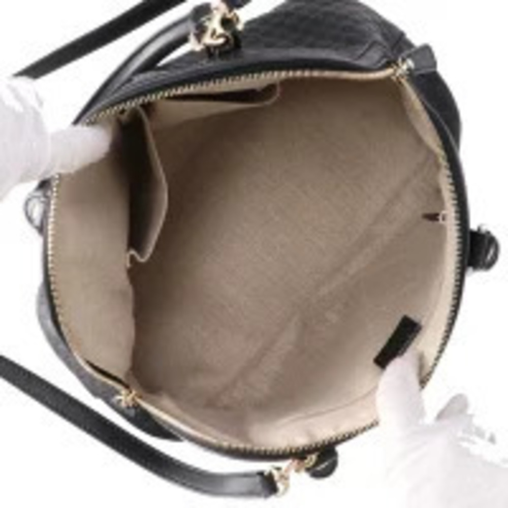 Gucci ssima Dome Bag Leather Black - Picture 4 of 6